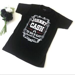 Johnny Cash Choker Tee Size XS Black Graphic Tee